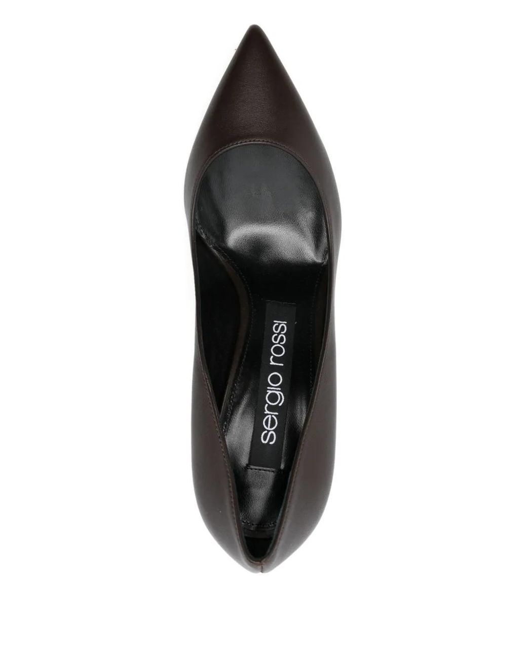 Sergio Rossi Black Pointed-Toe Leather Pumps