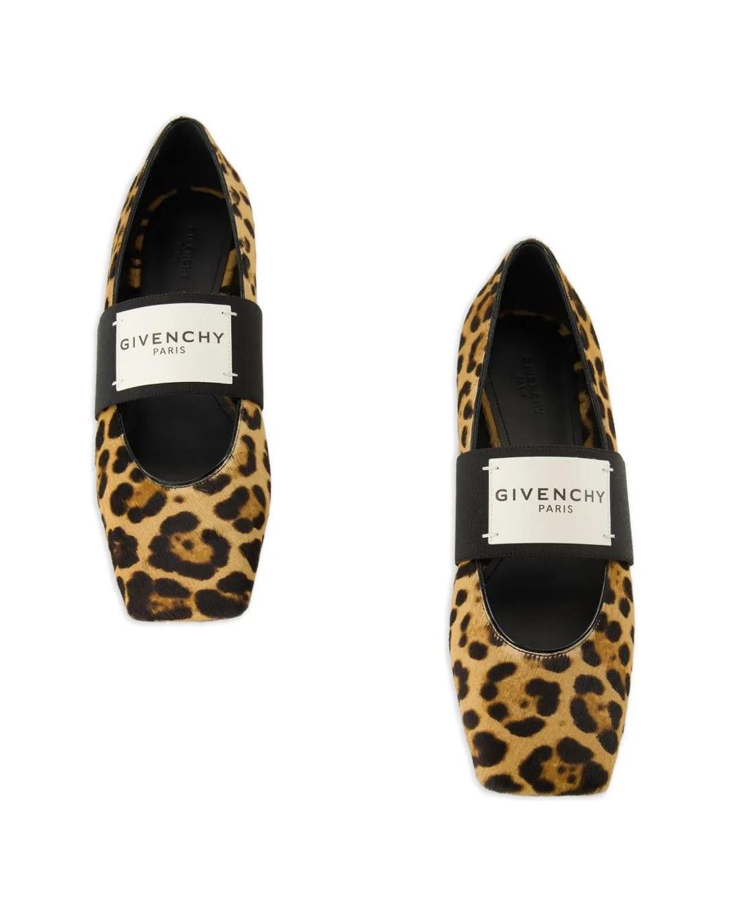 Givenchy White Sliced Square Ballerinas