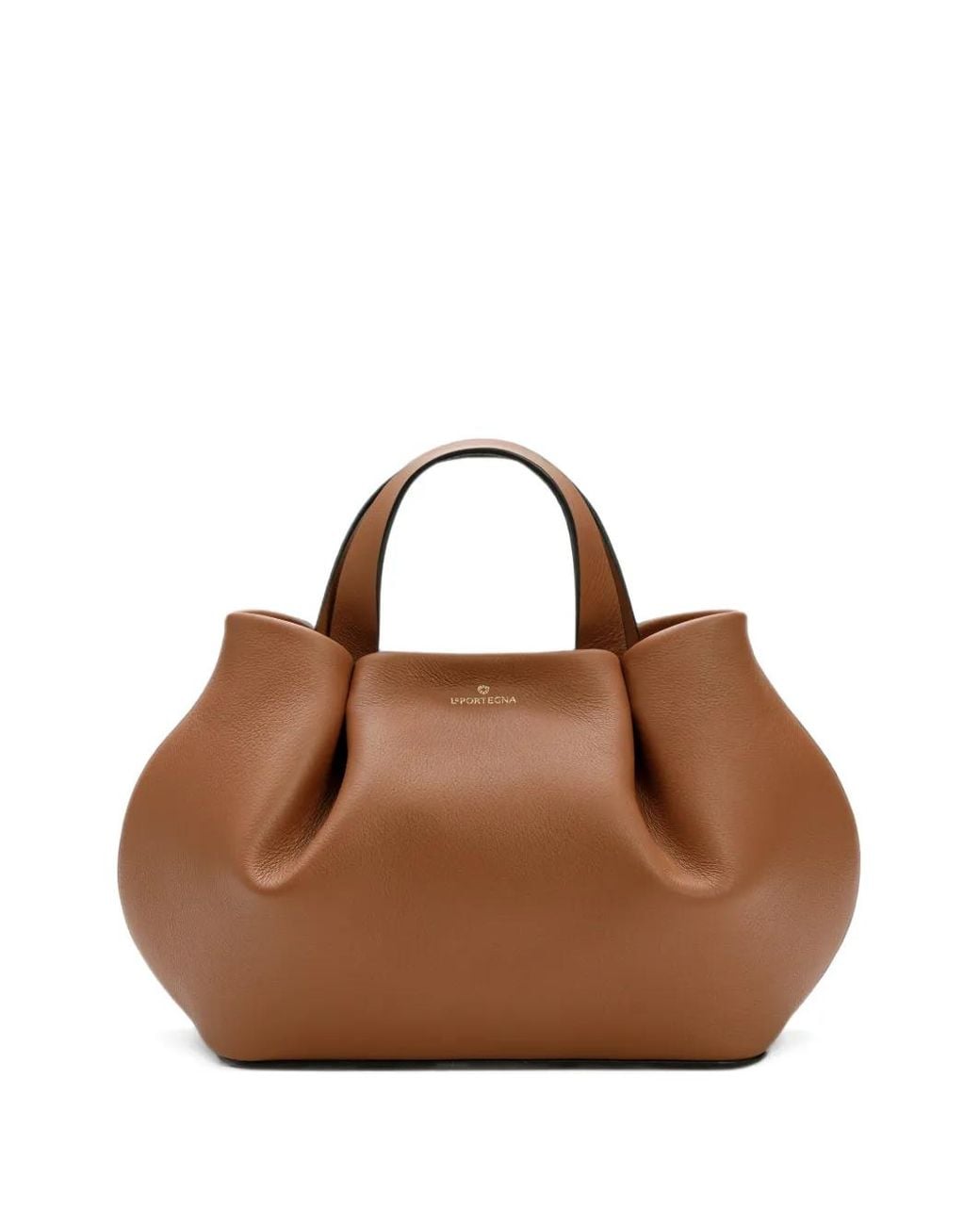 La Portegna Brown Isabela Leather Tote Bag