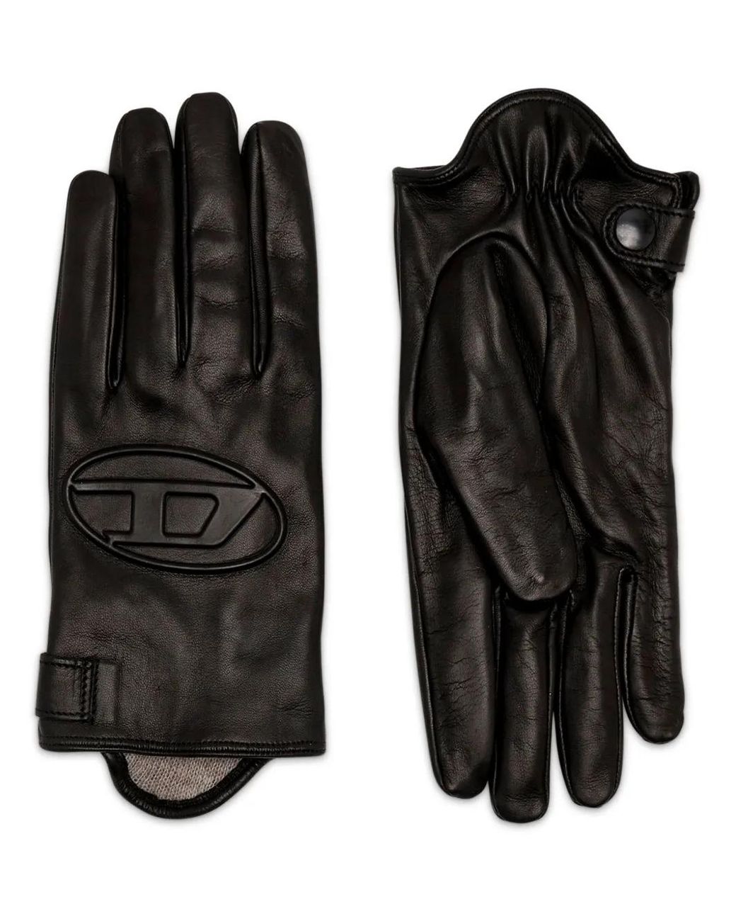 DIESEL Black G-Reies Leather Gloves