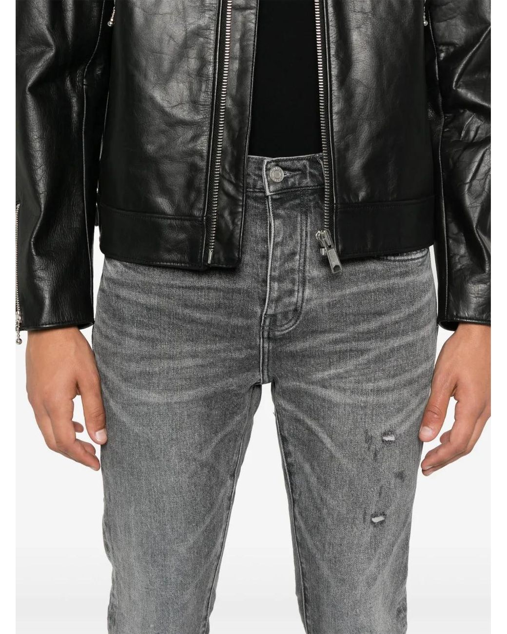 Purple Brand Gray P001 Vintage Abrasions Jeans for men