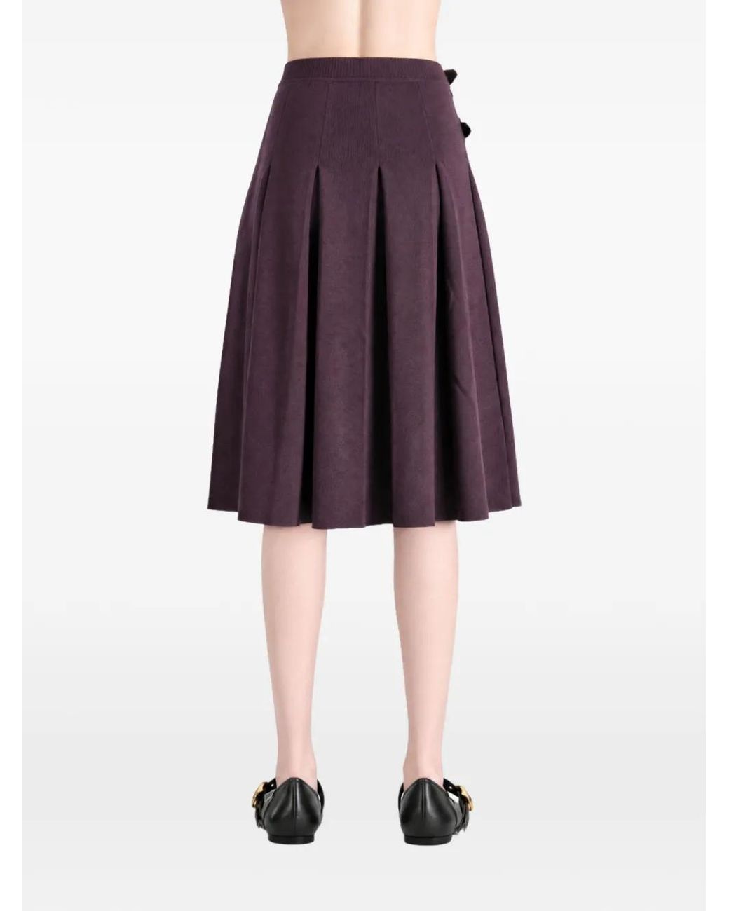 Vivienne Westwood Purple Buckle-Fastening Pleated Skirt