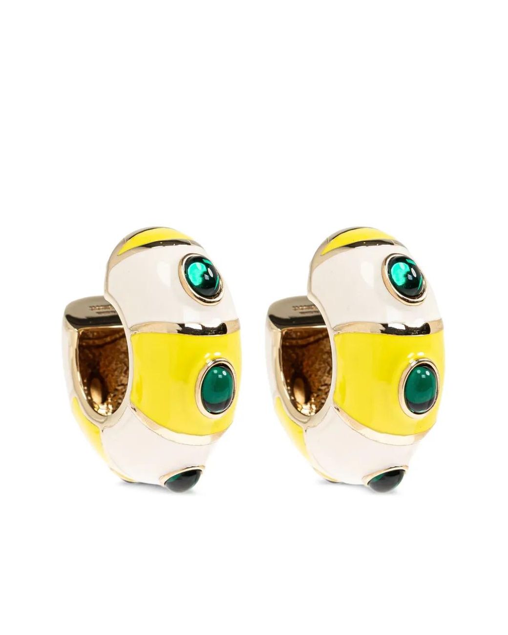 Jacquemus Yellow Chunky Hoop Earrings