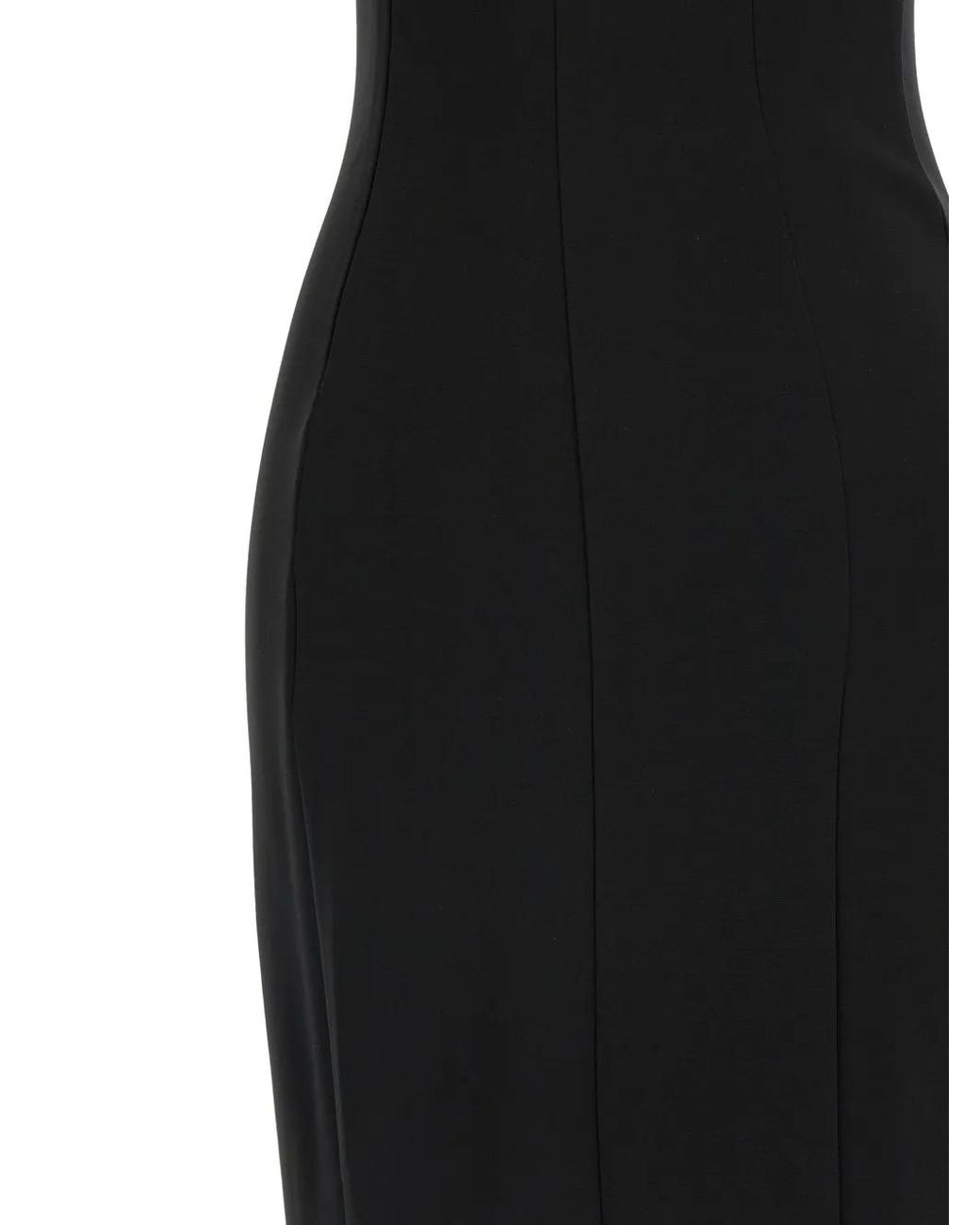 Nensi Dojaka Black Draped Tulle Maxi Dress