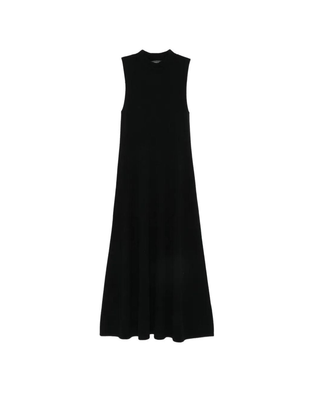 Le Petite Pulle Black Sleeveless Knitted Midi Dress