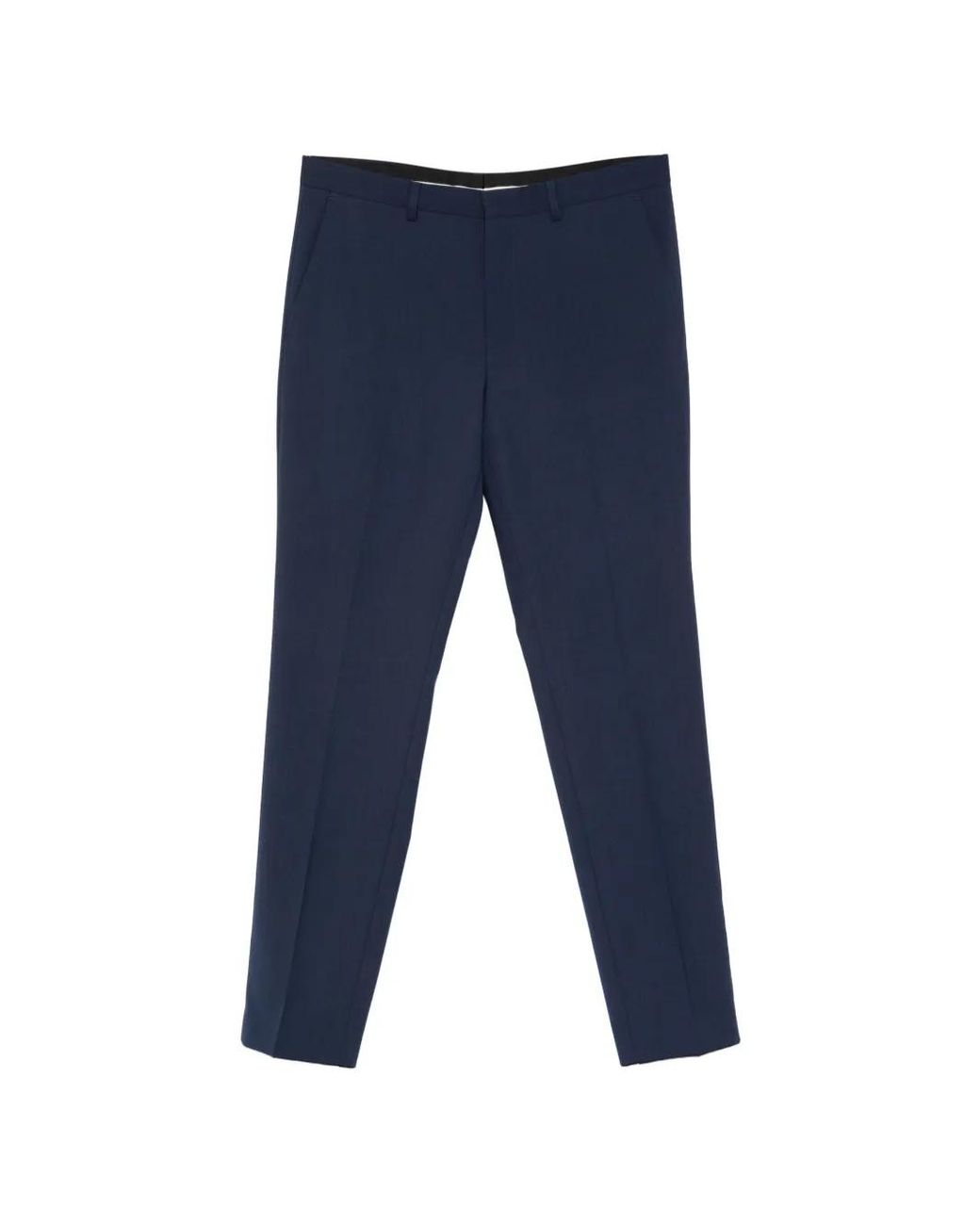 Boss Blue Flat-Front Trousers for men