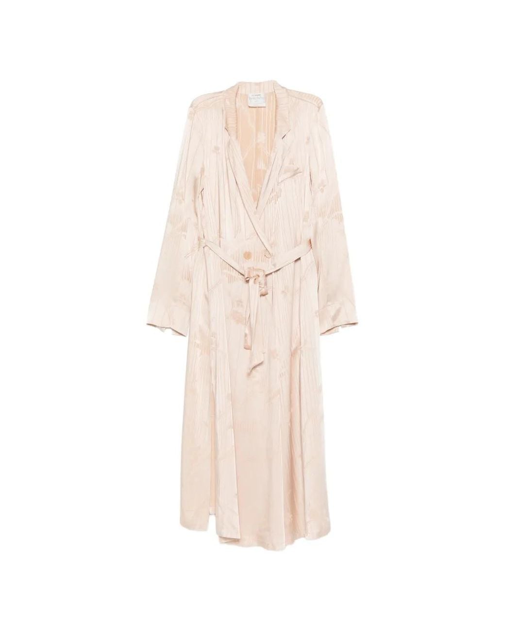 Forte_forte White Floral-Jacquard Wrap Midi Dress