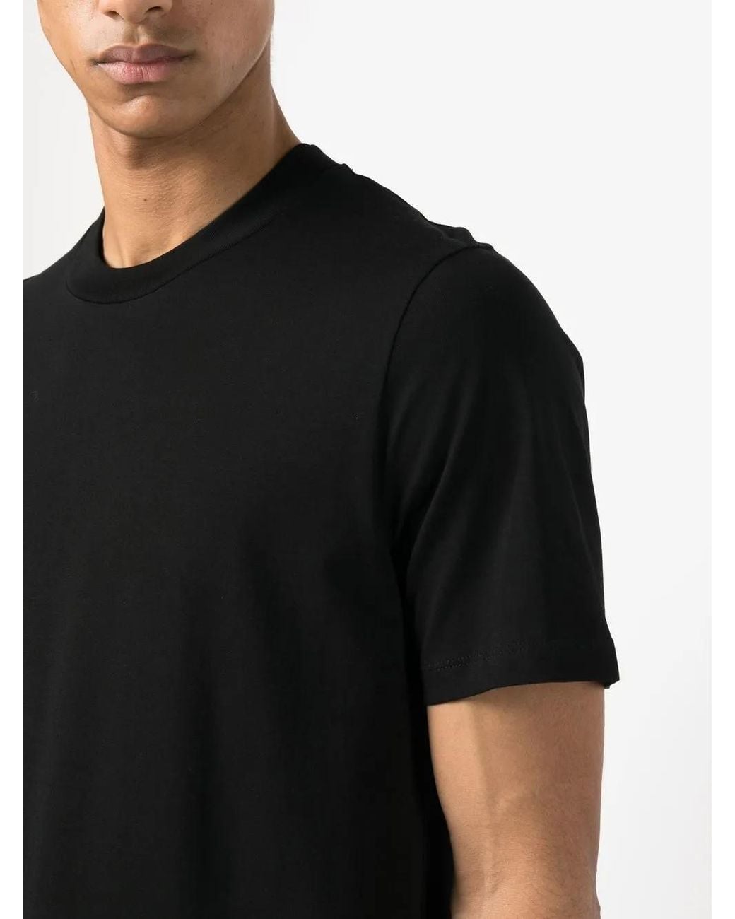 Jil Sander Black Crewneck Short Sleeves Classic T-Shirt for men