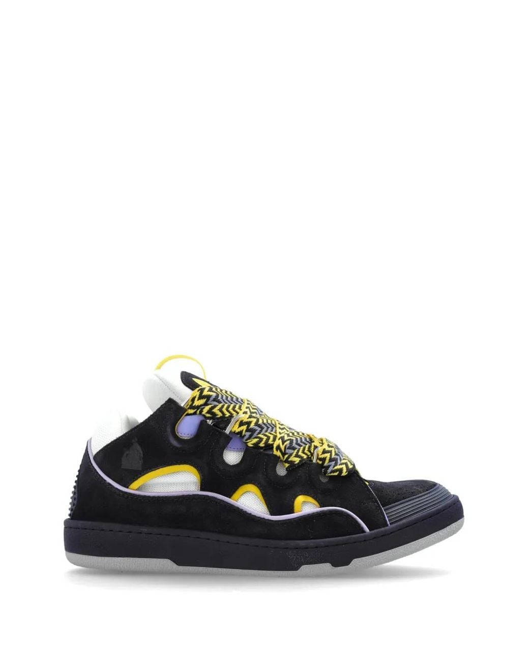 Lanvin Blue Baskets Curb À Empiècements for men