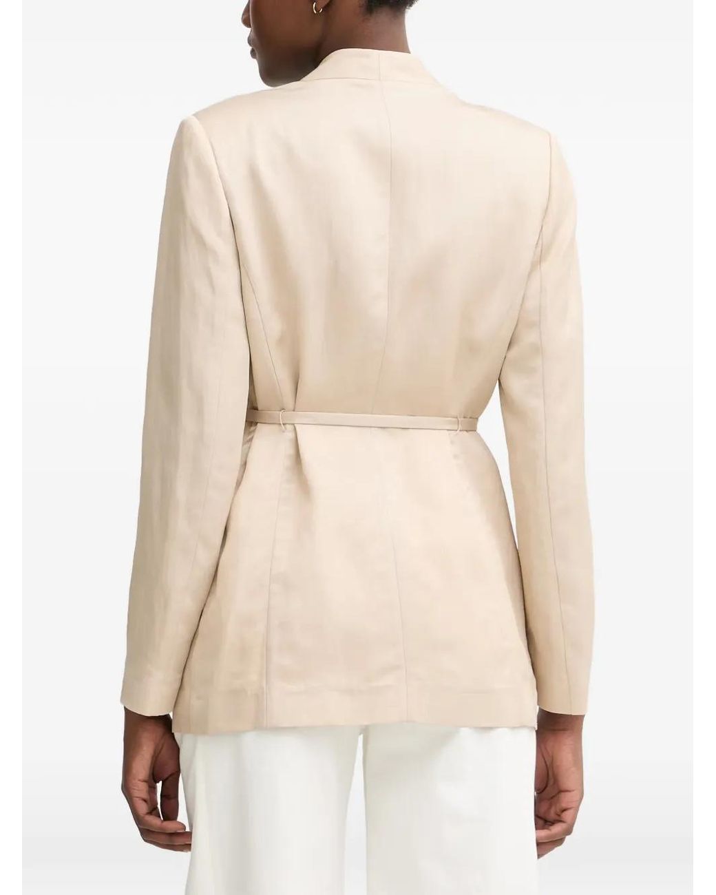 Sisley Natural Belted Wrap Blazer