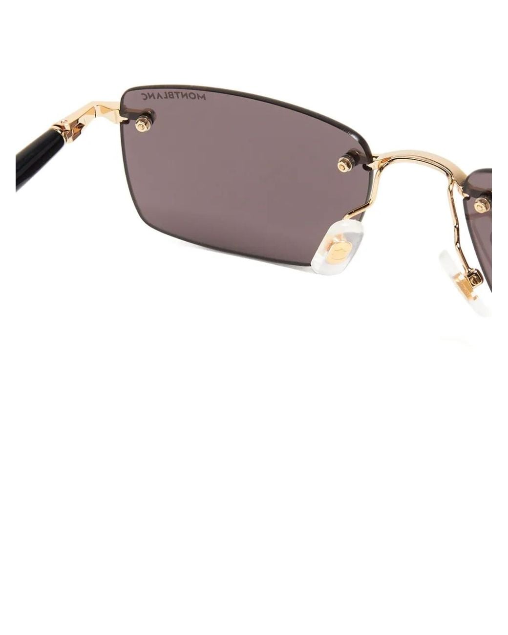 Montblanc Black Rimless Sunglasses for men