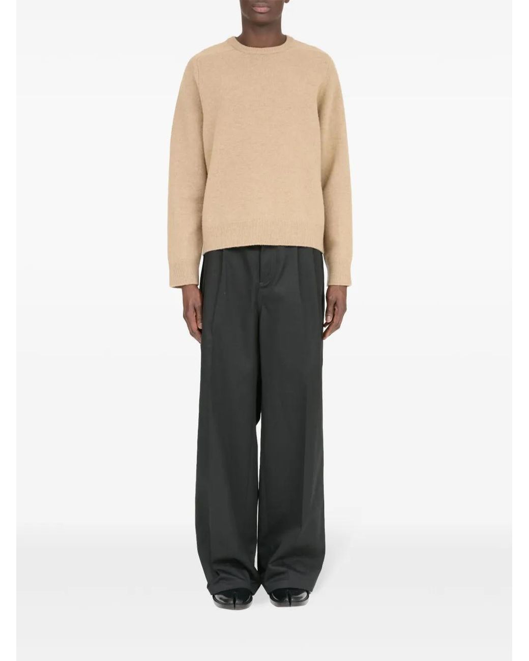 Maison Margiela Natural Crew-Neck Wool Jumper for men