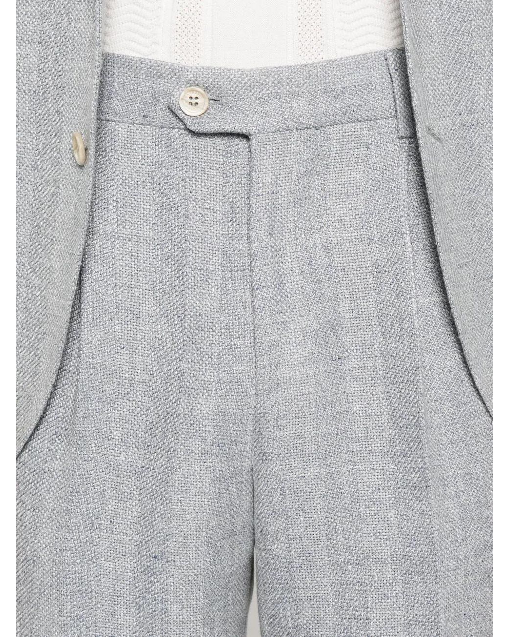 Brunello Cucinelli Gray Single-Breasted Blazer for men