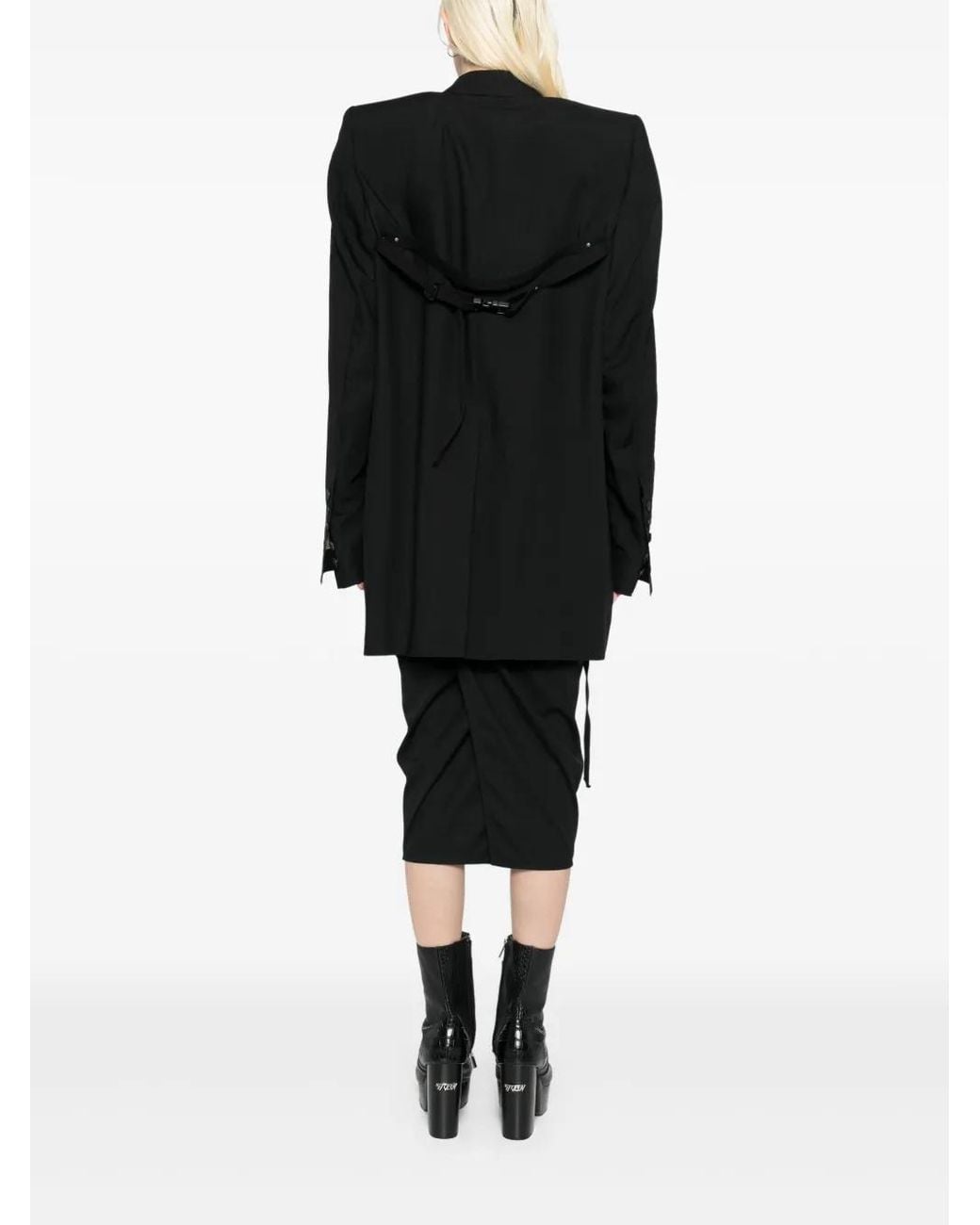 Rick Owens Black Dirt Tailored Blazer