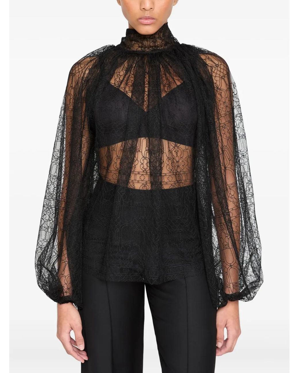Atu Body Couture Black Lace Shirt