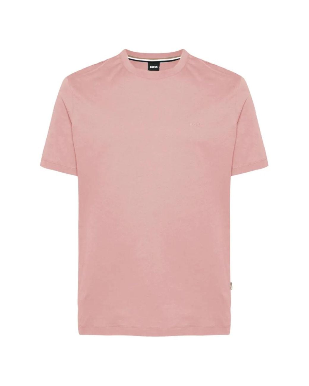 Boss Pink Cotton-Jersey T-Shirt With Logo Detail for men