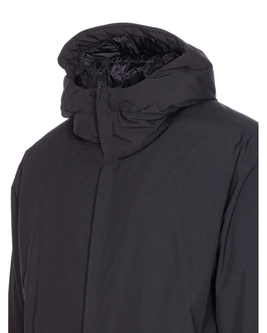 Herno Blue Hooded Padded Jacket for men