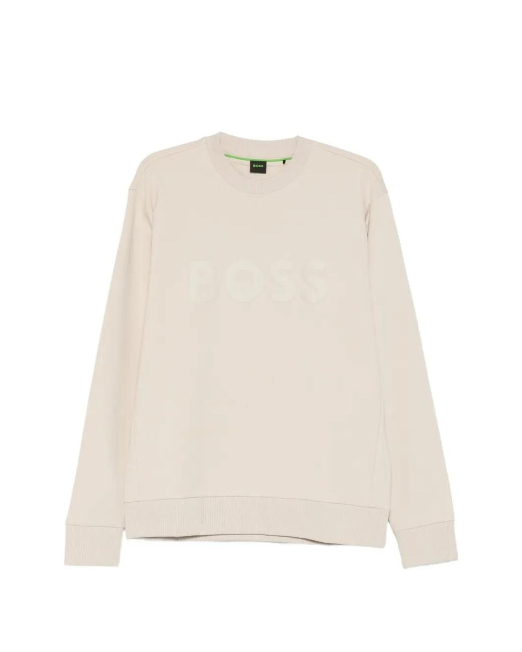 Boss White Tonal-Logo Sweatshirt for men