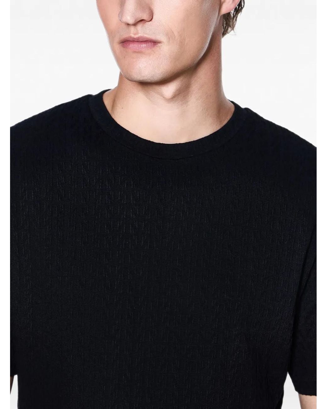 Giorgio Armani Black Blend T-Shirt for men