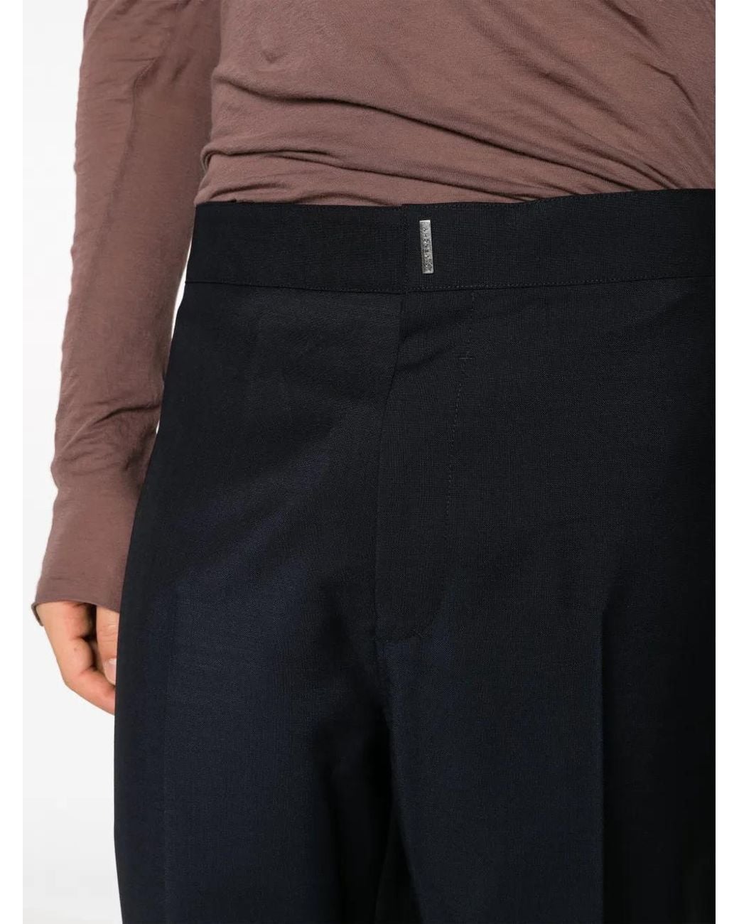 Givenchy Blue Straight-Cut Tailored Trousers for men