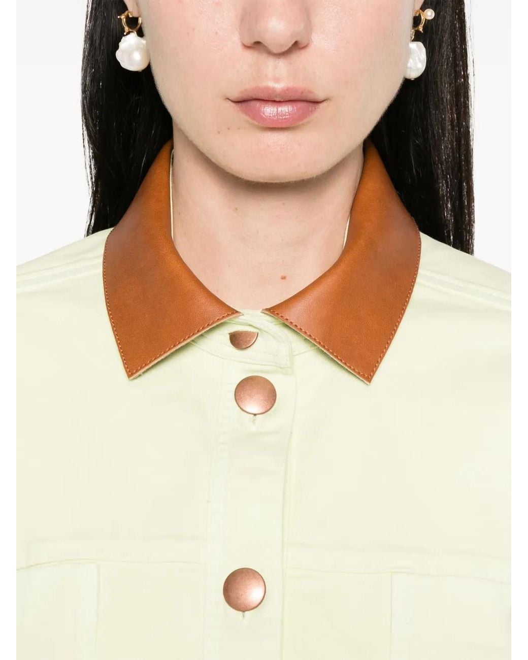 Forte_forte Natural Contrasting-Colour Jacket