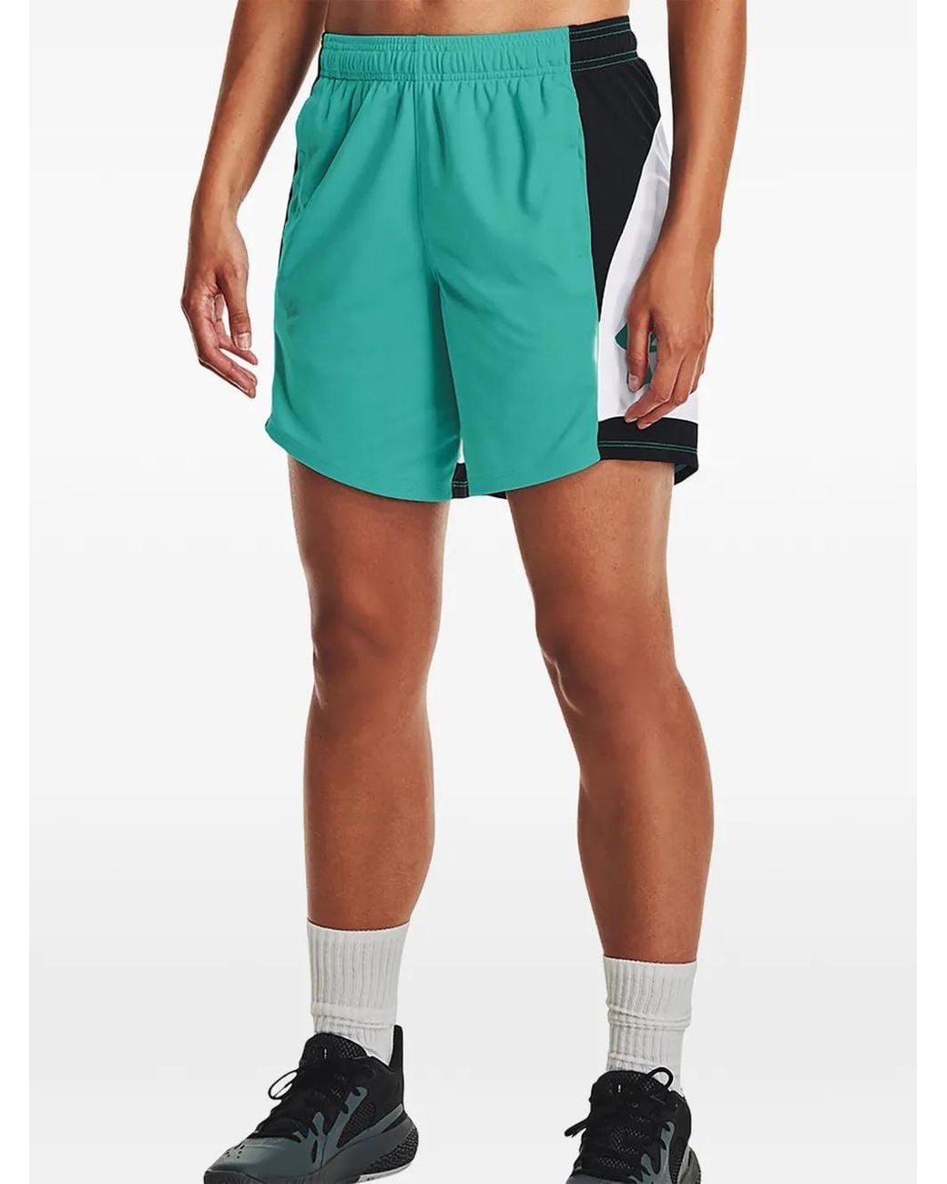 Under Armour Green Baseline Logo-Print Shorts