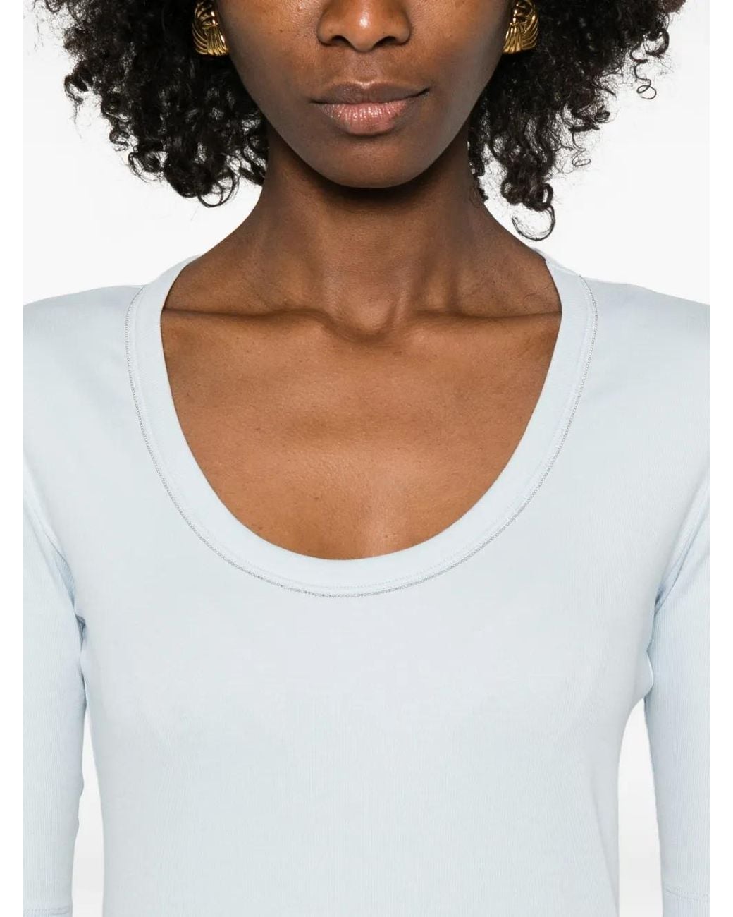 Fabiana Filippi White Cotton Elastane Jersey