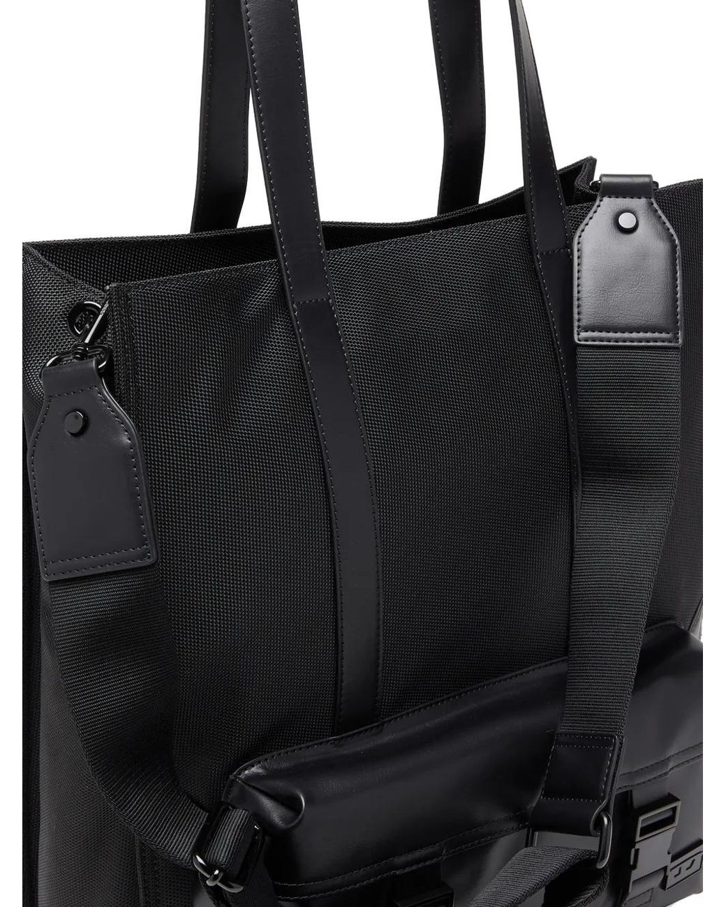 DIESEL Black Multi-Pocket Tote Bag