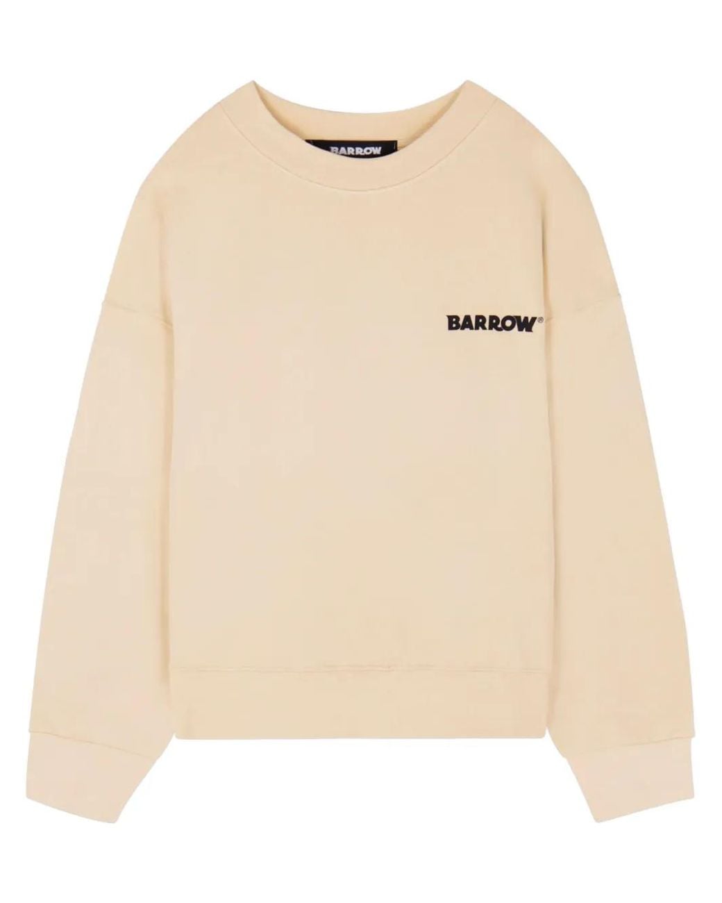 Barrow Natural Logo-Embroidered Sweatshirt