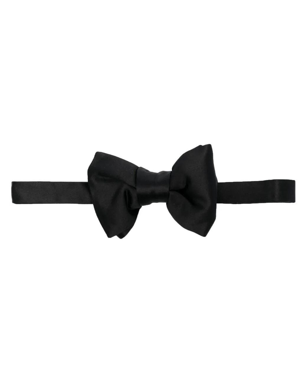 Tom Ford Black Satin Bow Tie for men