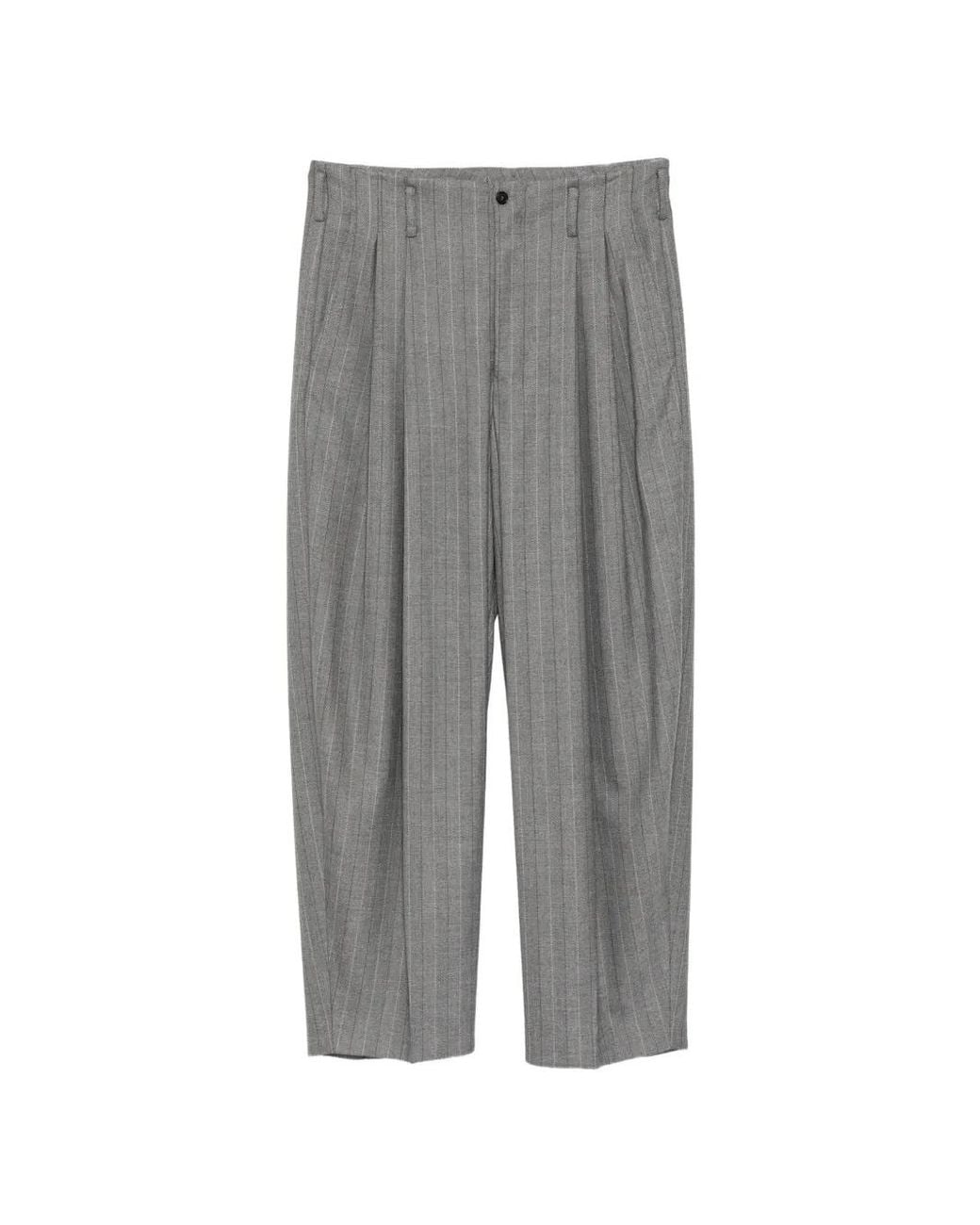 Hed Mayner Gray Pantalon À Fines Rayures for men