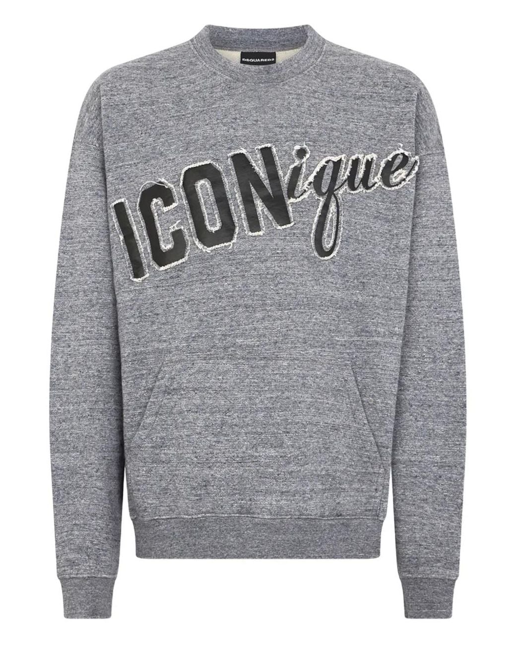 DSquared² Gray Iconique Oversized Sweatshirt for men