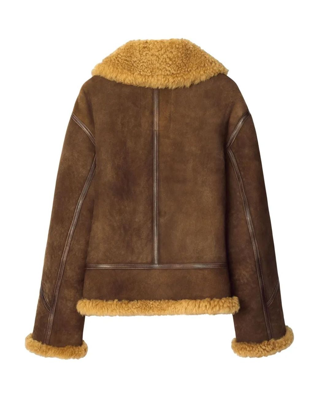 Burberry Brown Shearling Aviator Jacket for men