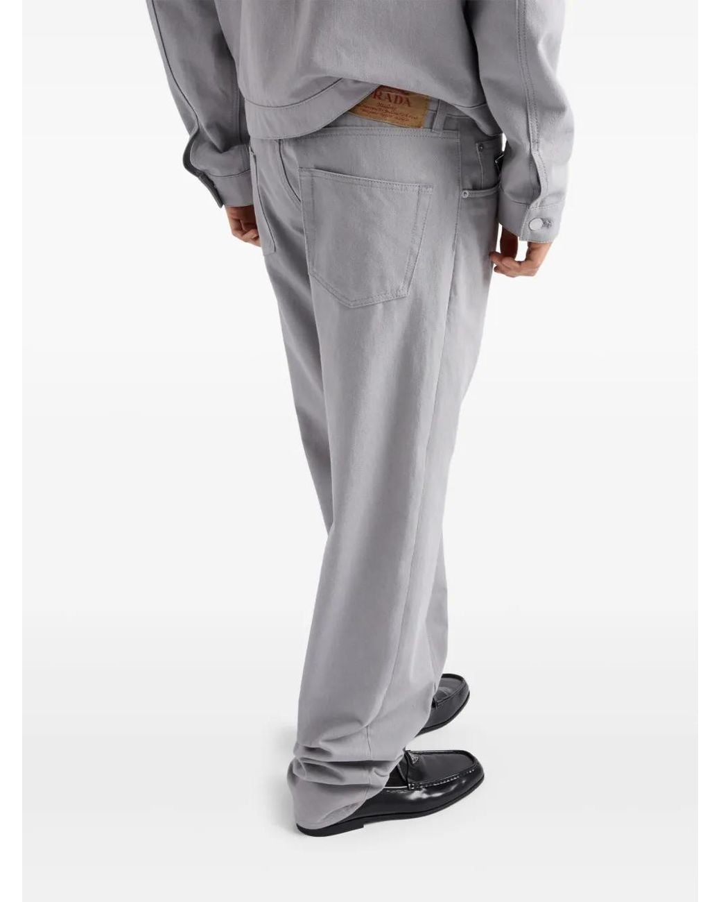 Prada Gray Low-Rise Jeans for men