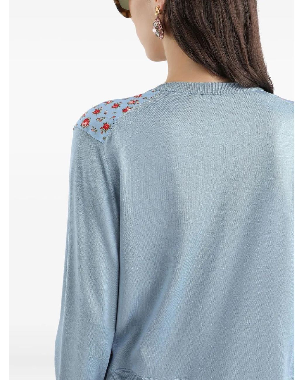 Dolce & Gabbana Blue Twill Cardigan