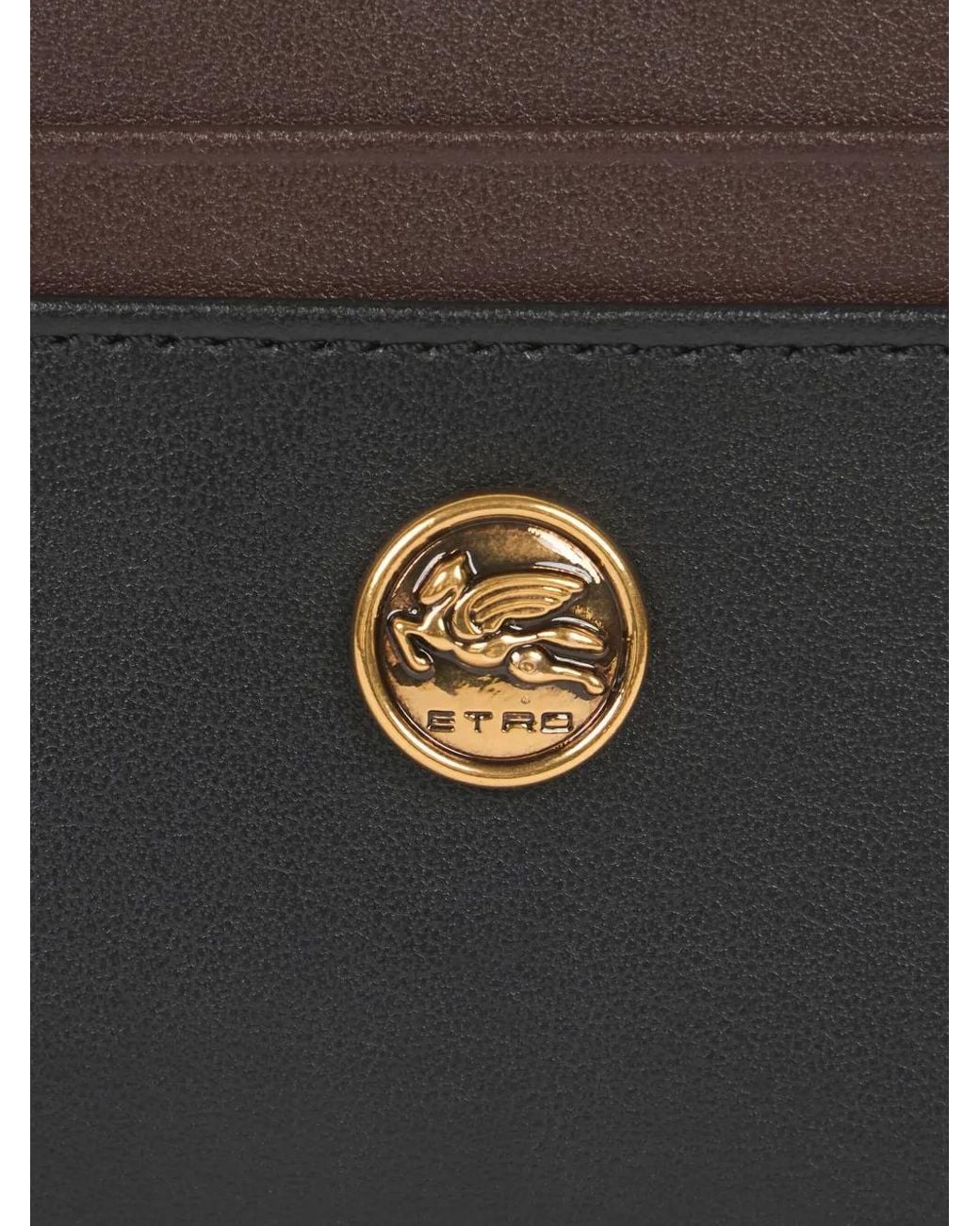 Etro Black Two-Tone Cardholder
