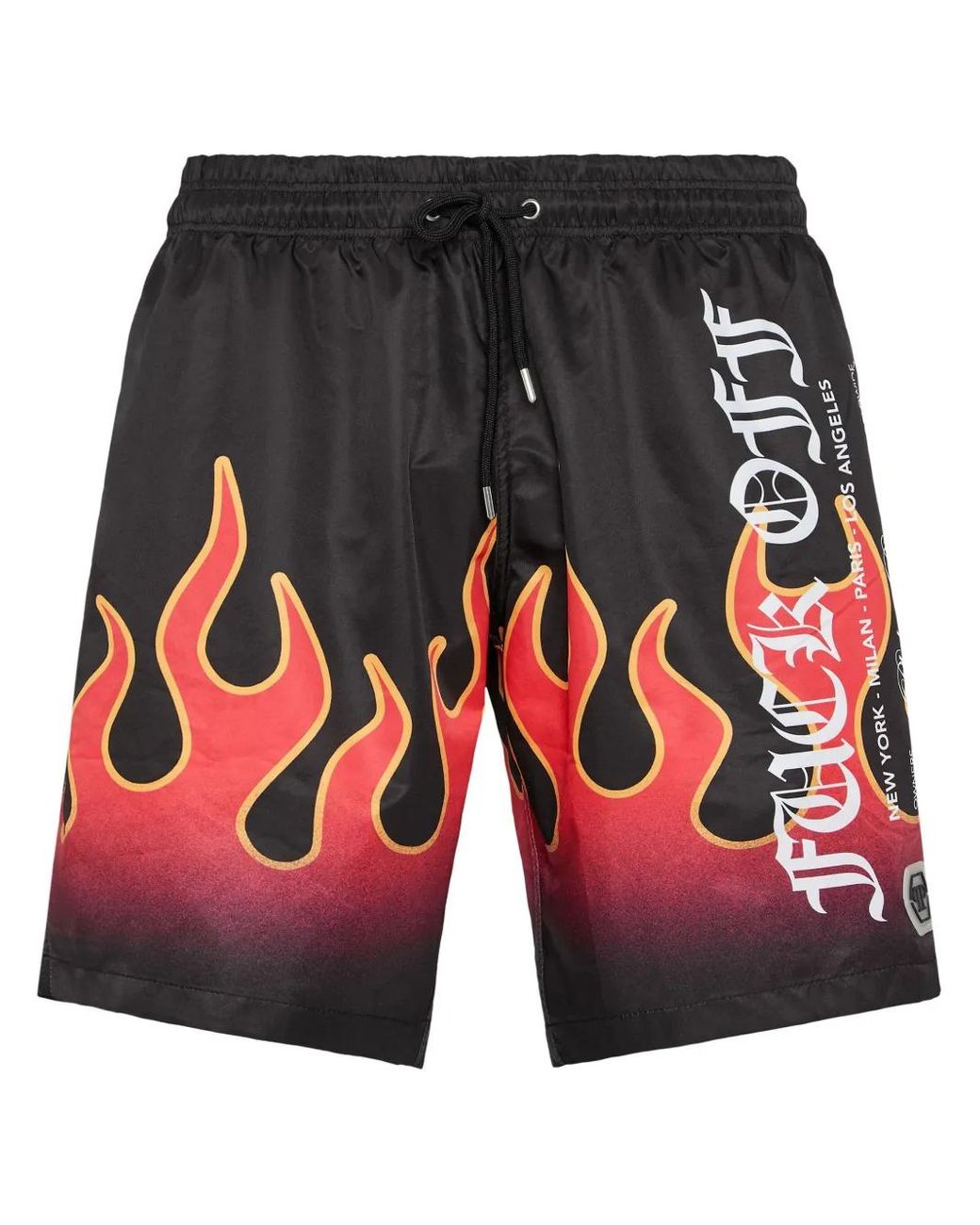 Philipp Plein Red Swim Boxer Flame for men