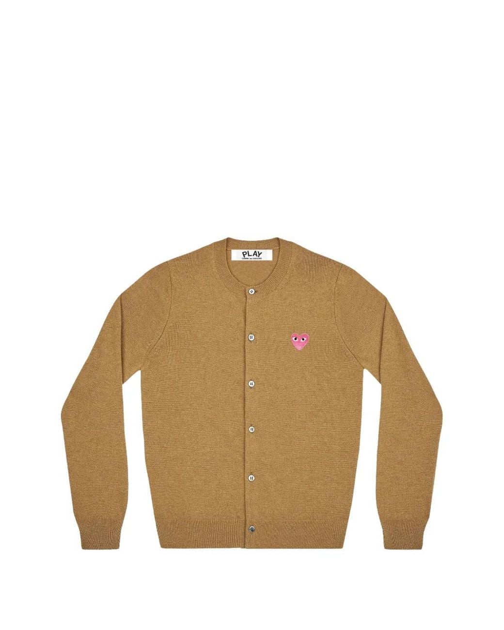 COMME DES GARÇONS PLAY Natural Heart-Patch Cardigan