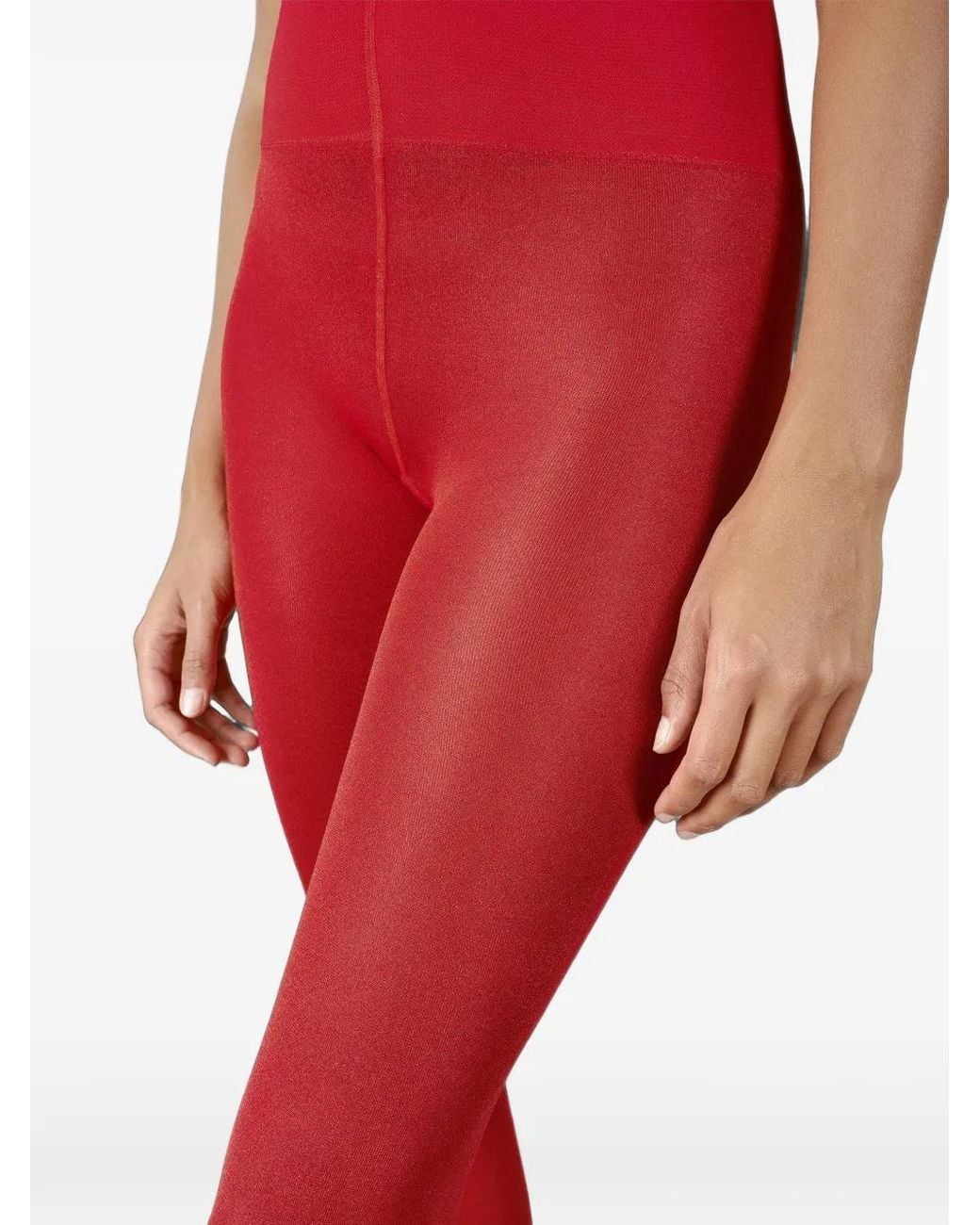 Swedish Stockings Red Collants Geri À Fini Brillant