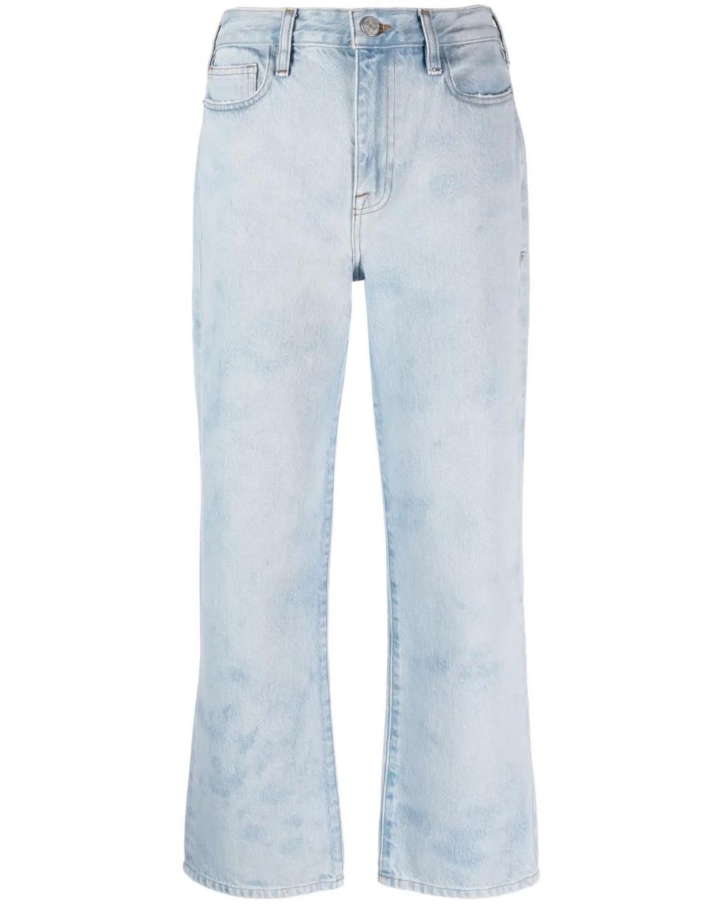 FRAME Blue Le Jane Cropped Jeans