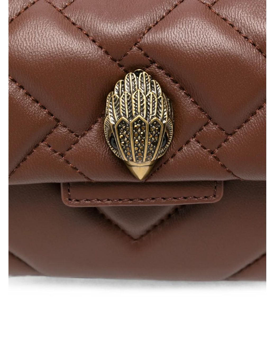 Kurt Geiger Natural Quilted Eagle-Plaque Shoulder Bag
