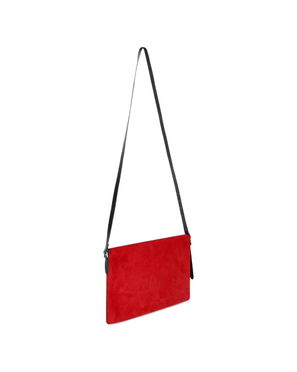 Dries Van Noten Red Suede Crossbody Bag for men