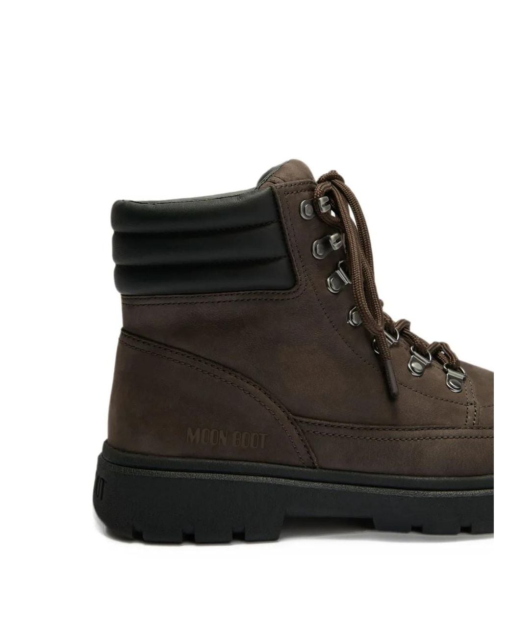 Moon Boot Black Combat Boot Dark Nubuck for men