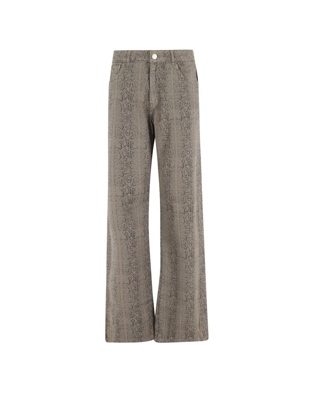 FEDERICA TOSI Gray Snakeskin Jeans