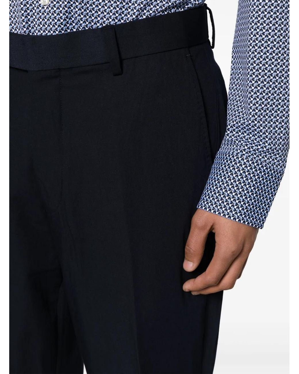 Polo Ralph Lauren Blue Twill Tailored Trousers for men