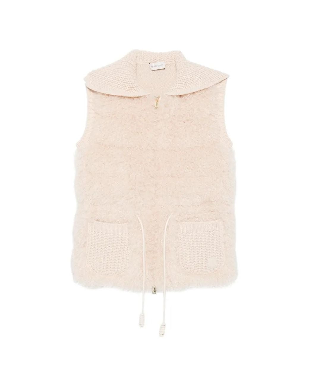 Moncler White Drawstring-Waist Gilet