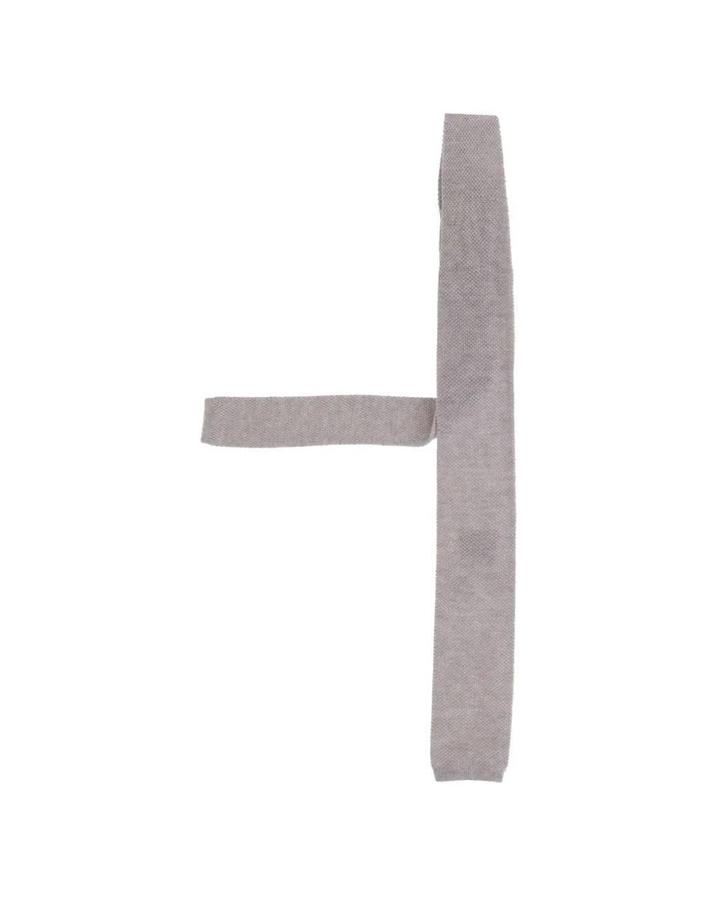 Boss White Knitted Tie for men
