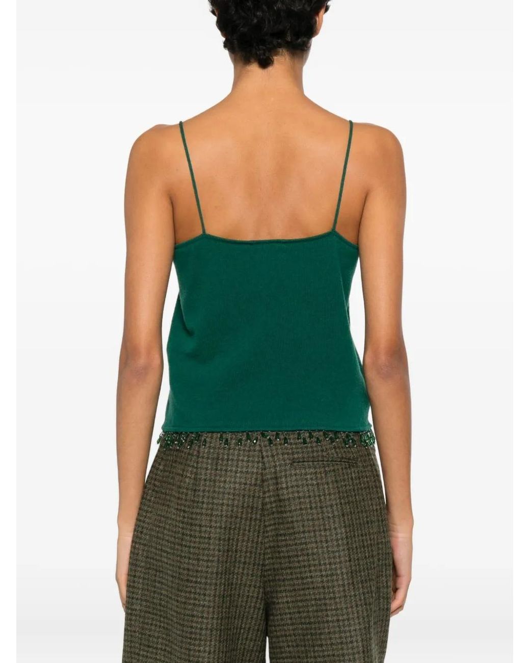 Top Con Perline di Bode in Green