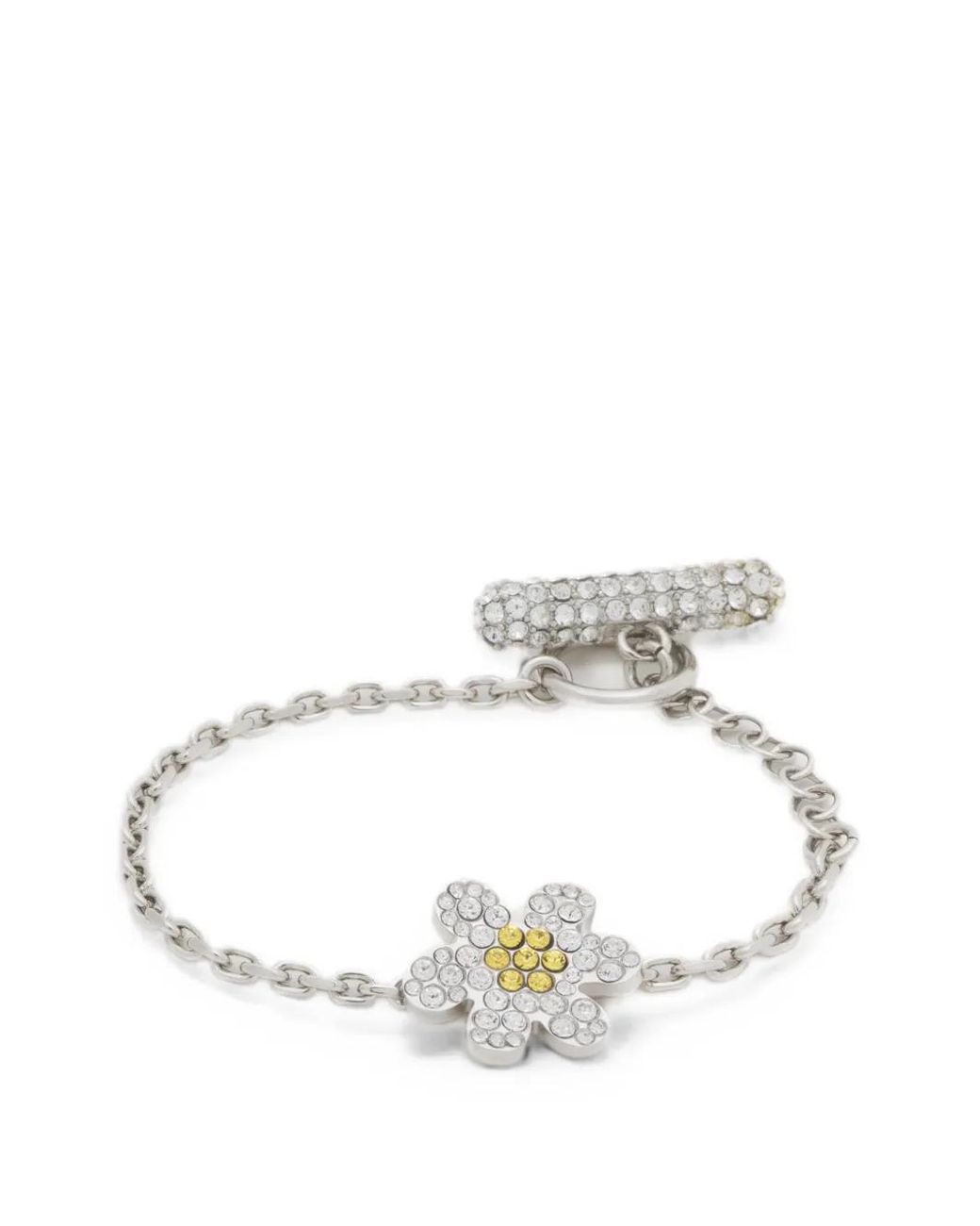 Marni White Daisy Crystal-Embellished Flower Bracelets