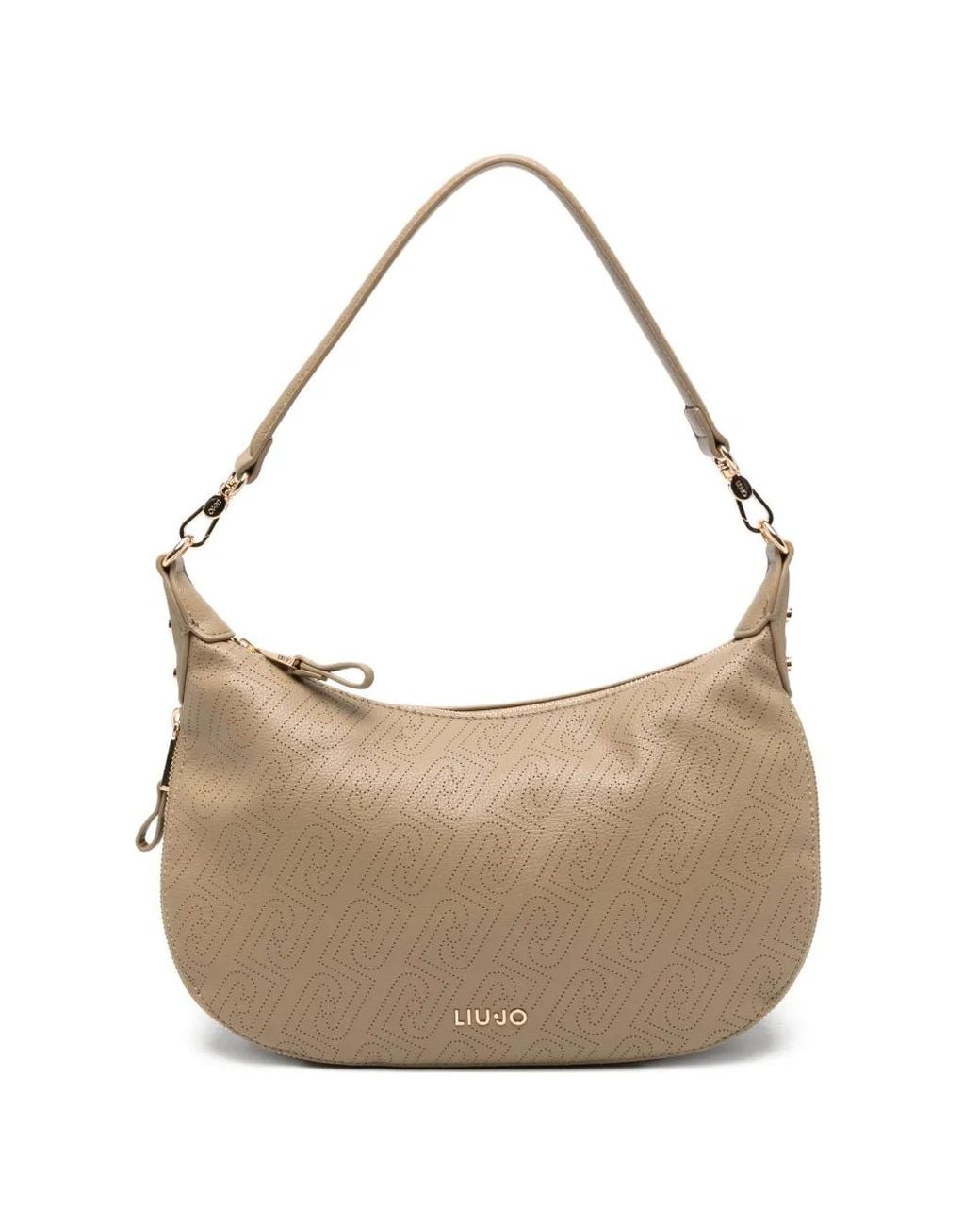 Liu Jo White Perforated-Logo Shoulder Bag